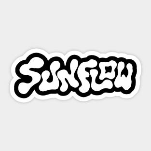 sunflow typography lettering Sticker